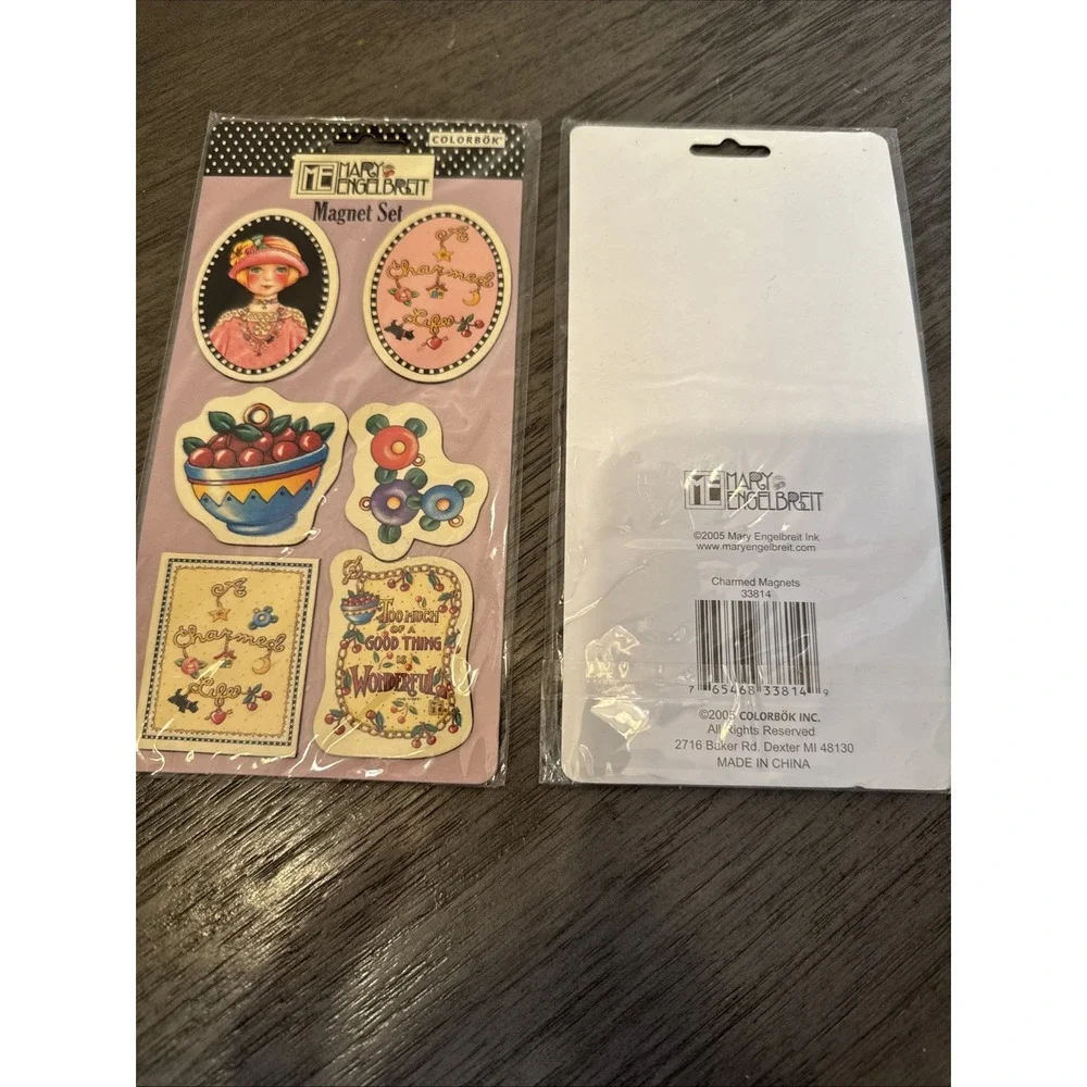 Lot Of 2 Packs- HTF Colorbok Mary Engelbreit Magnet Set-MIOP